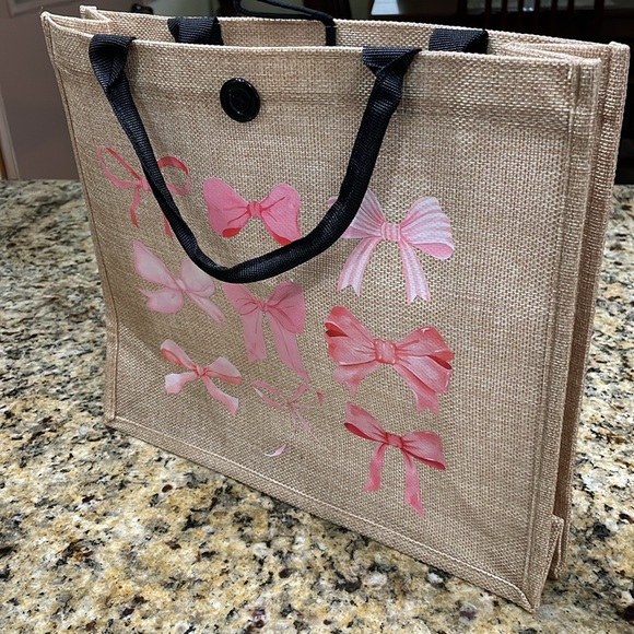 Pink Bow Tote Bag - Picture 12 of 14